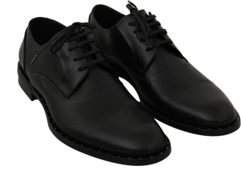 Dolce & Gabbana Elegante zwarte leren schoenen voor formele gelegenheden Black Heren