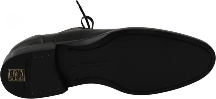 Dolce & Gabbana Elegante zwarte leren schoenen voor formele gelegenheden Black Heren