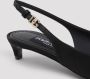 Dolce & Gabbana Zijden slingback pumps met strikdetail Black Dames - Thumbnail 6