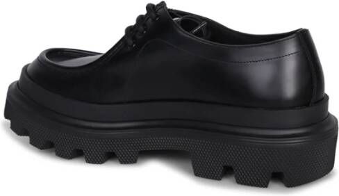 Dolce & Gabbana Elegante Zwarte Veterschoenen voor Heren Black Heren