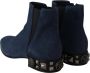 Dolce & Gabbana Suède enkellaarsjes met decoratieve studs Blue - Thumbnail 6