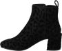 Dolce & Gabbana Zwarte Luipaard Korte Laarzen met Rits Zwart Dames - Thumbnail 5