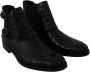 Dolce & Gabbana Black Crocodile Leather Derby Boots Shoes Zwart Heren - Thumbnail 5