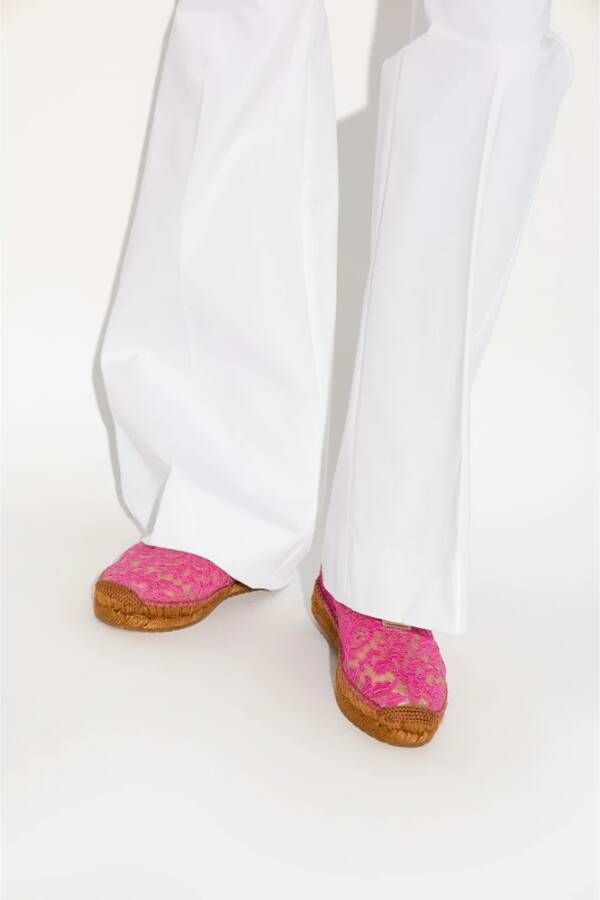 Dolce & Gabbana Espadrilles met logo Pink Dames