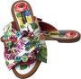 Dolce & Gabbana Exclusieve Bloemenprint Platte Sandalen Multicolor Dames - Thumbnail 8