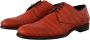 Dolce & Gabbana Exotische Leren Jurk Derby Schoenen Orange Heren - Thumbnail 8