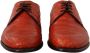 Dolce & Gabbana Oranje Exotisch Leren Laceup Derby Schoenen Orange Heren - Thumbnail 7