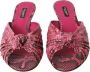 Dolce & Gabbana Exotische Leren Kitten Heels Sandalen Pink Dames - Thumbnail 2