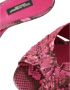Dolce & Gabbana Exotische Leren Kitten Heels Sandalen Pink Dames - Thumbnail 7