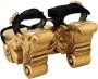 Dolce & Gabbana Black Gold Baroque Velvet Heels Crystal Shoes Zwart Dames - Thumbnail 6