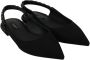 Dolce & Gabbana Black Flats Slingback Charmeuse Shoes Zwart Dames - Thumbnail 3