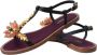 Dolce & Gabbana Platte Sandalen met Prachtige Decoraties Brown Dames - Thumbnail 11