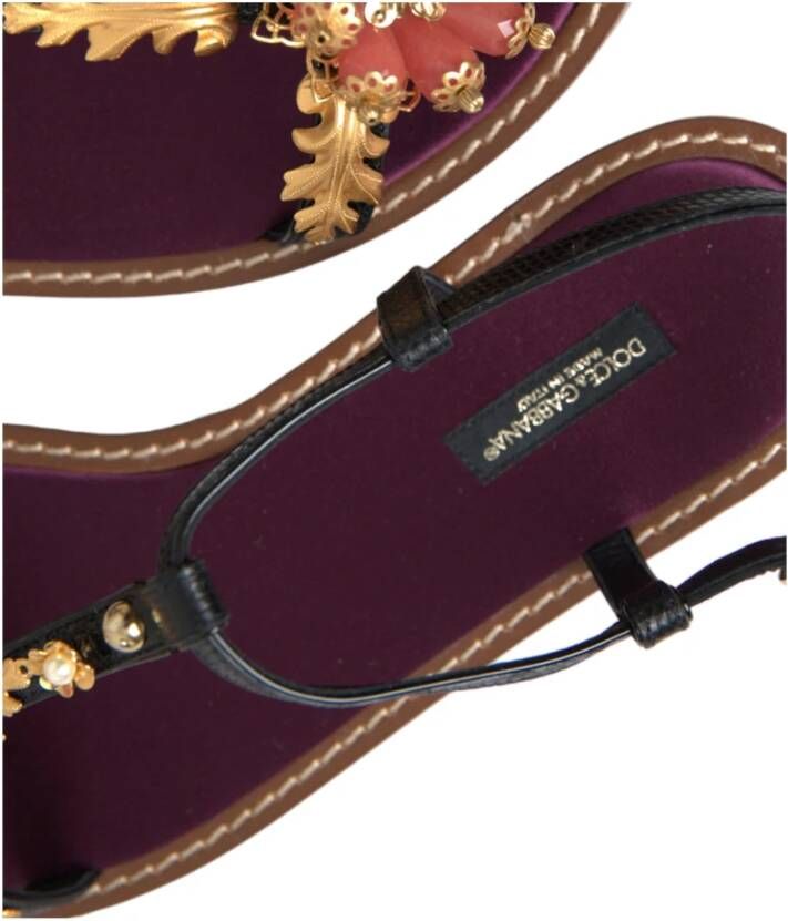 Dolce & Gabbana Flat Sandals Black Dames