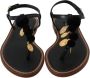 Dolce & Gabbana Flat Sandals Black Dames - Thumbnail 2