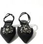 Dolce & Gabbana Zwarte leren kristallen slingback sandalen schoenen Black Dames - Thumbnail 11