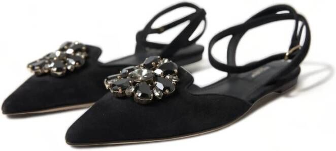 Dolce & Gabbana Flat Sandals Black Dames