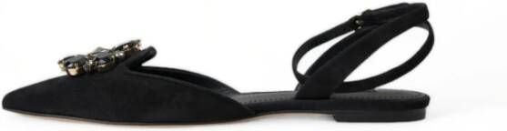 Dolce & Gabbana Flat Sandals Black Dames