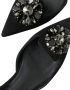Dolce & Gabbana Zwarte leren kristallen slingback sandalen schoenen Black Dames - Thumbnail 15