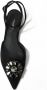 Dolce & Gabbana Zwarte leren kristallen slingback sandalen schoenen Black Dames - Thumbnail 17