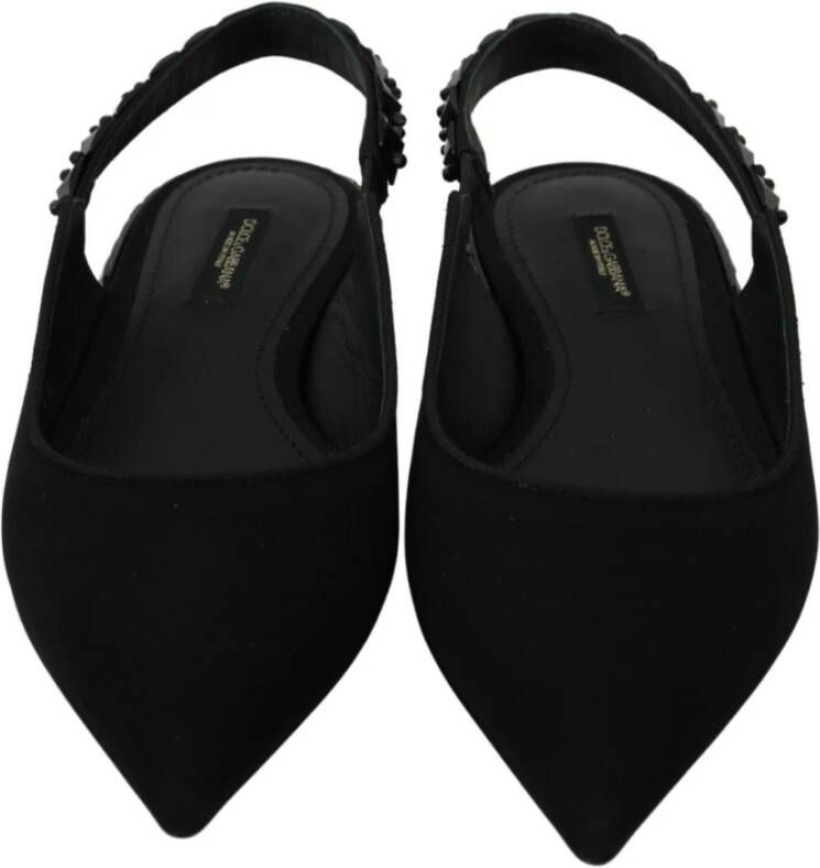 Dolce & Gabbana Flat Sandals Black Dames