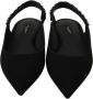 Dolce & Gabbana Black Flats Slingback Charmeuse Shoes Zwart Dames - Thumbnail 7