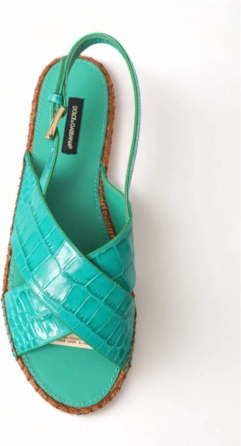 Dolce & Gabbana Flat Sandals Blue Dames