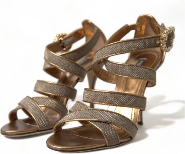 Dolce & Gabbana Flat Sandals Brown Dames