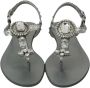 Dolce & Gabbana Zilveren Kristal Flip Flops Glamoureus en Authentiek Gray Dames - Thumbnail 5