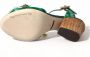 Dolce & Gabbana Groene Bananenblad T-Strap Sandalen Green Dames - Thumbnail 7