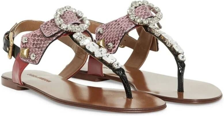Dolce & Gabbana Flat Sandals Pink Dames
