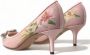 Dolce & Gabbana Elegante Roze Bloemen Kristal Pumps Pink Dames - Thumbnail 6
