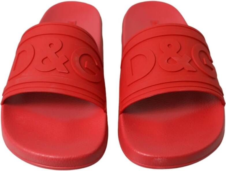 Dolce & Gabbana Flat Sandals Red Heren