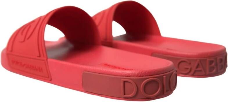 Dolce & Gabbana Flat Sandals Red Heren