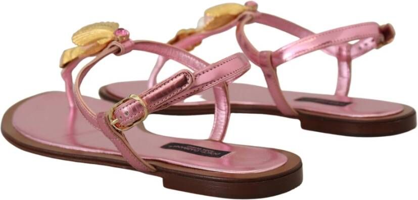 Dolce & Gabbana Flat Sandals Roze Dames