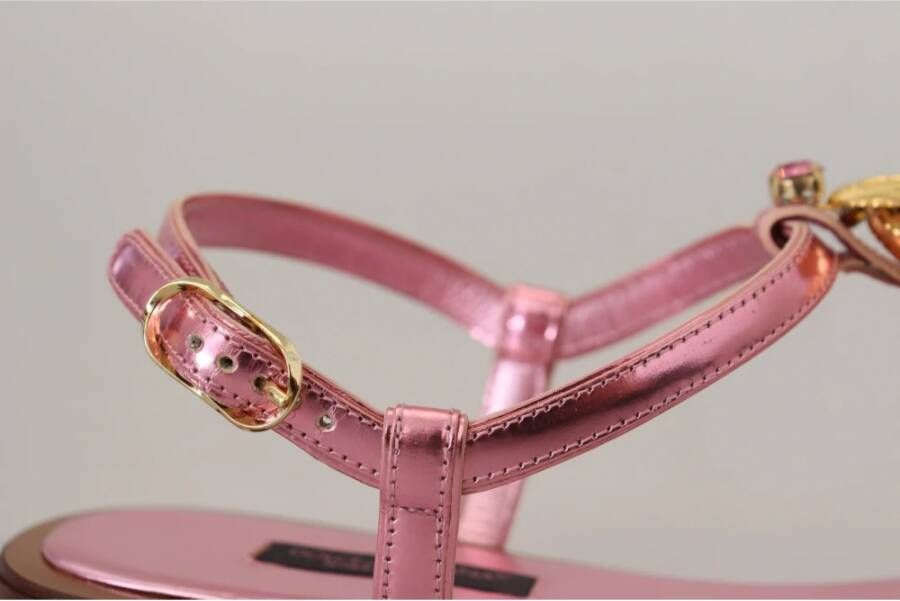 Dolce & Gabbana Flat Sandals Roze Dames