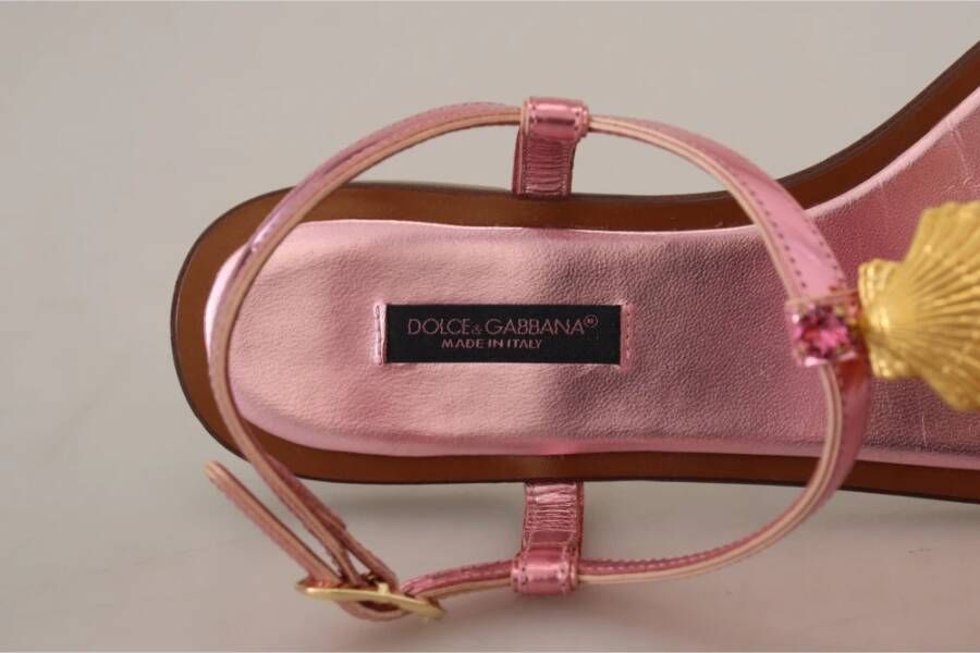 Dolce & Gabbana Flat Sandals Roze Dames