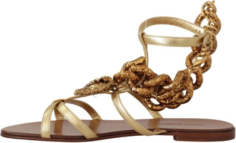 Dolce & Gabbana Flat Sandals Yellow Dames