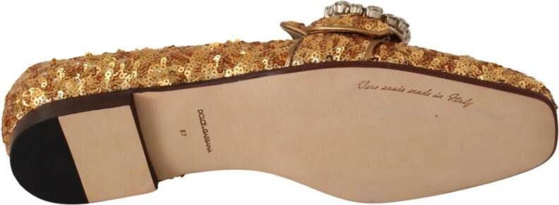 Dolce & Gabbana Flat Sandals Yellow Dames