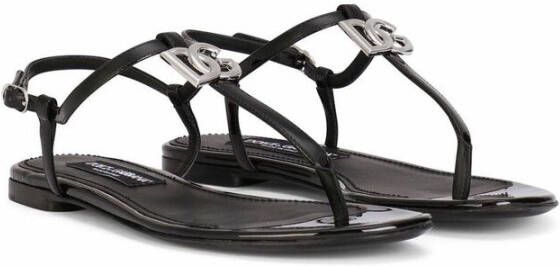 Dolce & Gabbana Flat Sandals Zwart Dames