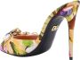 Dolce & Gabbana Florale stoffen sandalen met strass detail Multicolor Dames - Thumbnail 3