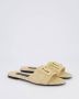 Dolce & Gabbana Raffia Logo Sandalen Beige Dames - Thumbnail 14