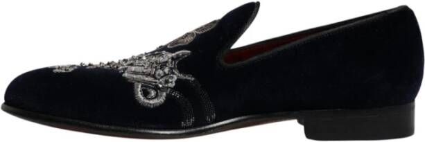 Dolce & Gabbana Fluwelen Bloemen Loafers