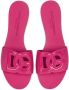 Dolce & Gabbana Fuchsia Rubber Slip-On Sandaal Pink Dames - Thumbnail 2