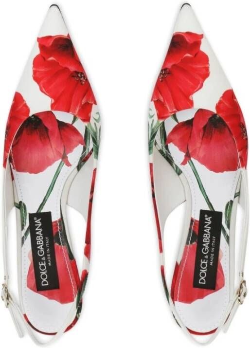 Dolce & Gabbana Gedrukte stof Slingbacks Wit Dames