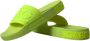 Dolce & Gabbana Logo Fluorescent Beach Slide Sandals Groen Dames - Thumbnail 9