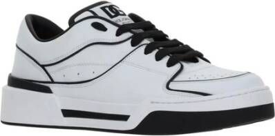 Dolce & Gabbana Gefranjerde leren basketbalsneakers White Heren