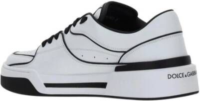 Dolce & Gabbana Gefranjerde leren basketbalsneakers White Heren