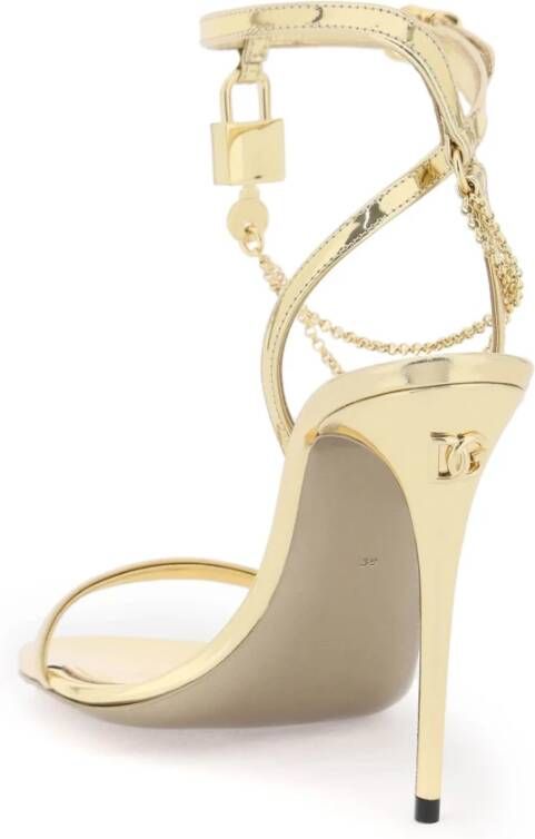 Dolce & Gabbana Gelamineerde leren sandalen met charme