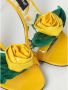 Dolce & Gabbana Bloemversierde Patentleren Sandalen Yellow Dames - Thumbnail 2