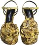 Dolce & Gabbana Gele exotische leren enkelband hakken sandalen schoenen Multicolor Dames - Thumbnail 10